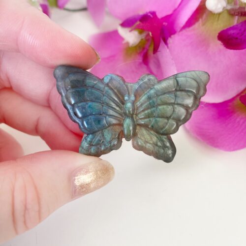 Labradoriet - labradorite - vlinder - butterfly