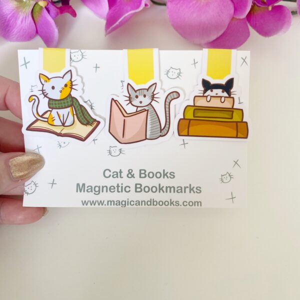 Boekenlegger set - Magnetisch - Katten en boeken