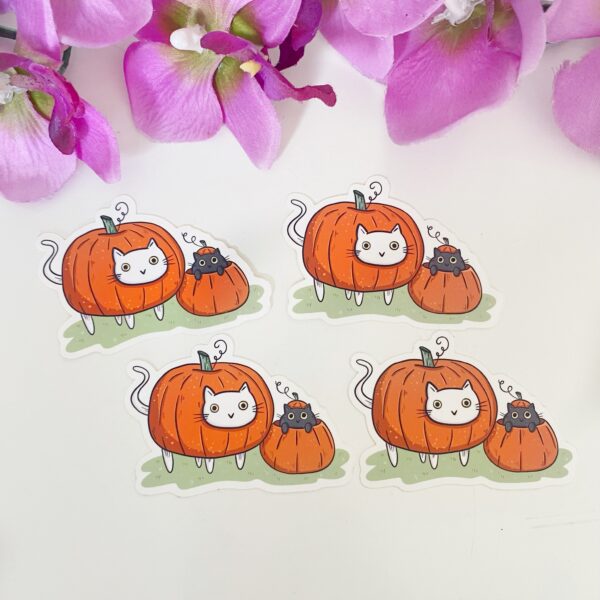 Sticker - Pumpkin Cats - Pompoenen en Katten - Halloween